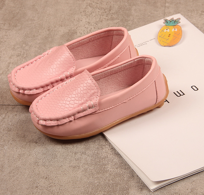 Children Shoes PU Leather Casual Styles Boys Girls Shoes Soft Comfortable Loafers Slip On Kids