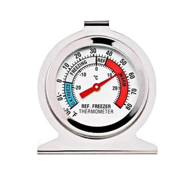 Stainless Steel Mini Fridge Thermometer Temperature Sensor DIAL High Accuracy Refrigerator Freezer -30 To 30°C For Home
