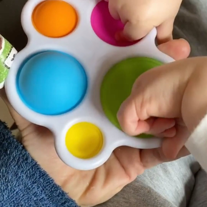 Simple Finger Exercise Montessori Board Toys Colorful Push Pops Montessori Fidget Decompression Toys for Baby Adult