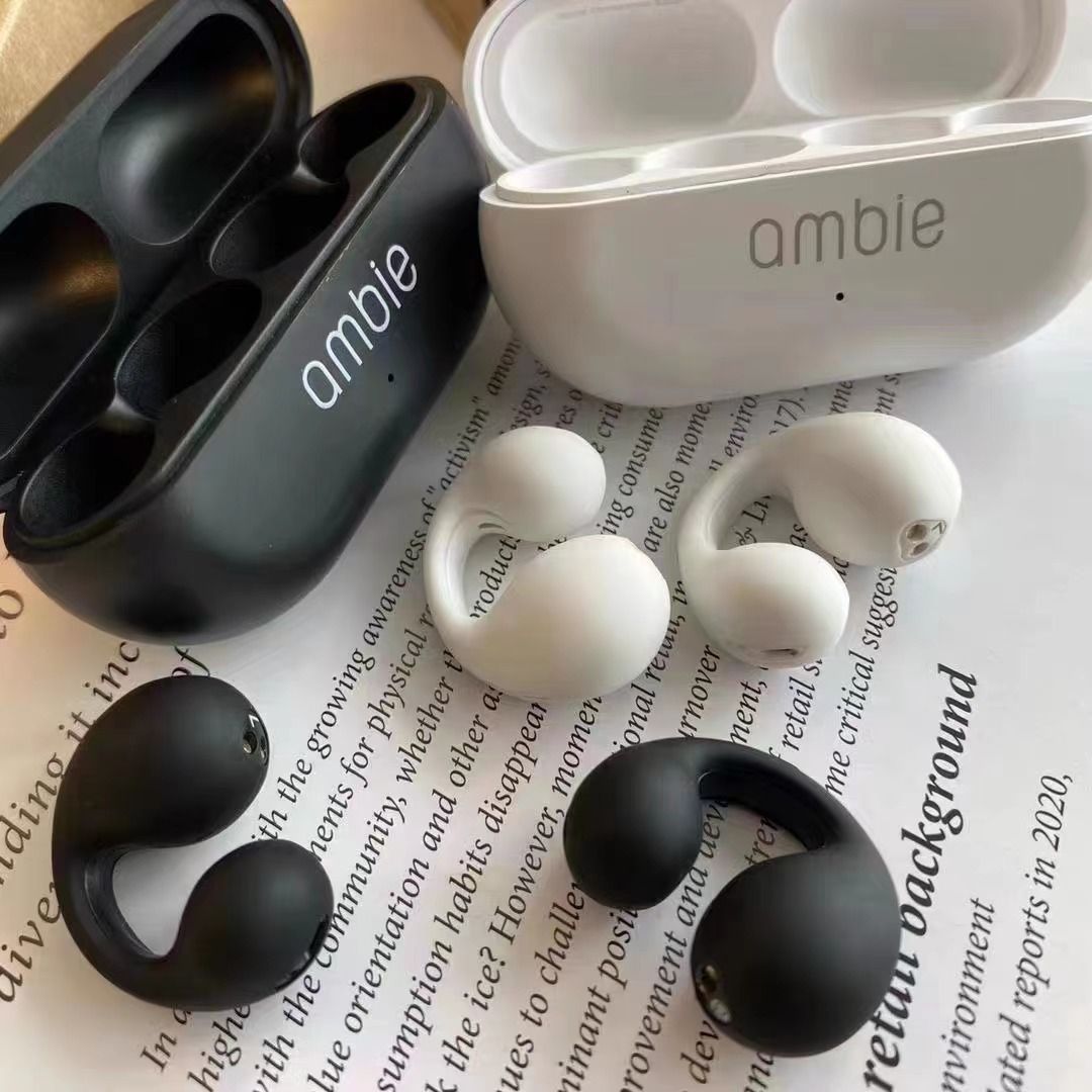 2023 New For Ambie Sound Earcuffs 1:1 Ear Earring Wireless Bluetooth Earphones Auriculares Headset TWS Sport Earbuds