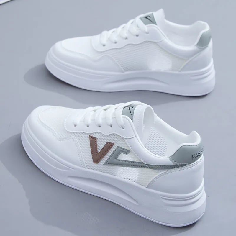 Mesh Small White Shoes Summer New Versatile Hollow Out Breathable Single Mesh Sports Board Shoes Mesh Shoes