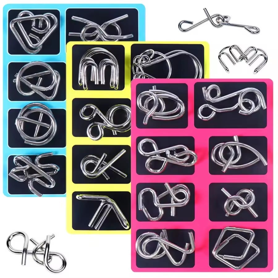 8 Montessori Series Metal Educational Toys Intelligence Interactive Game Unlock Widgets Kids Stress Relief Unique Toy