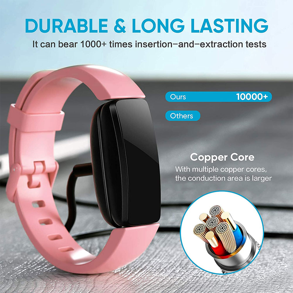 1m USB Charging Cable For Fitbit Inspire 2 Charger Wristband Power Cord Wire Charging Dock For Fitbit Inspire2 For Inspire2