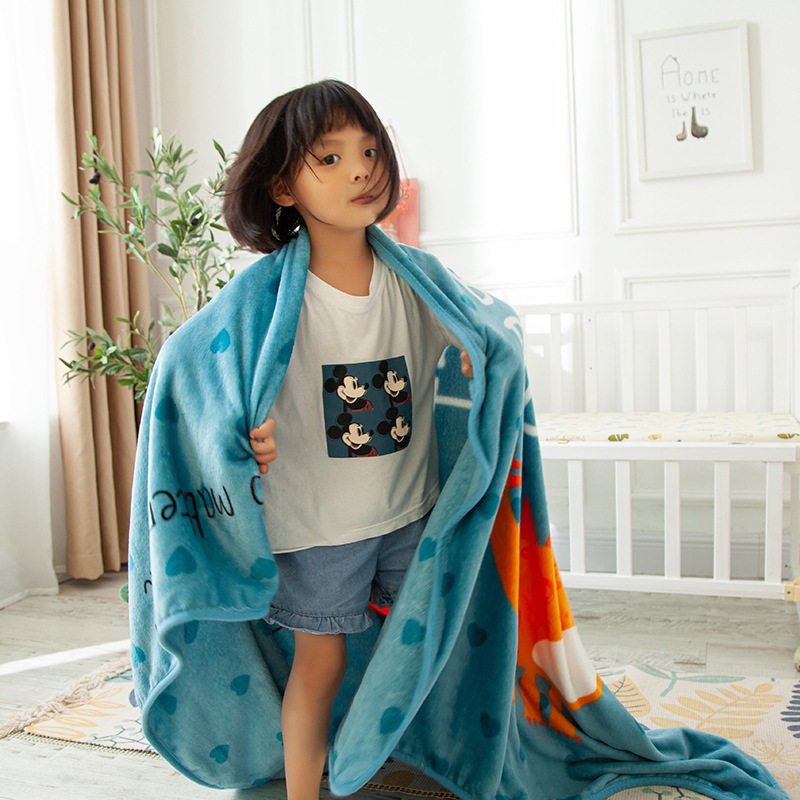 1*1.4M Nordic baby velvet baby blanket cover blanket gold mink velvet cartoon children blanket