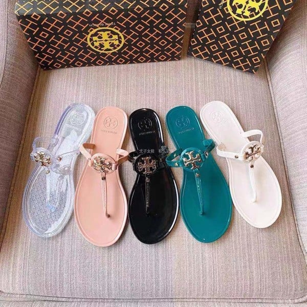 ToryBurch Women Beach Flip Flops Butterfly Floral Summer Fashion Slippers Ladies Comfy House Shoes Woman Home Flat Sandals