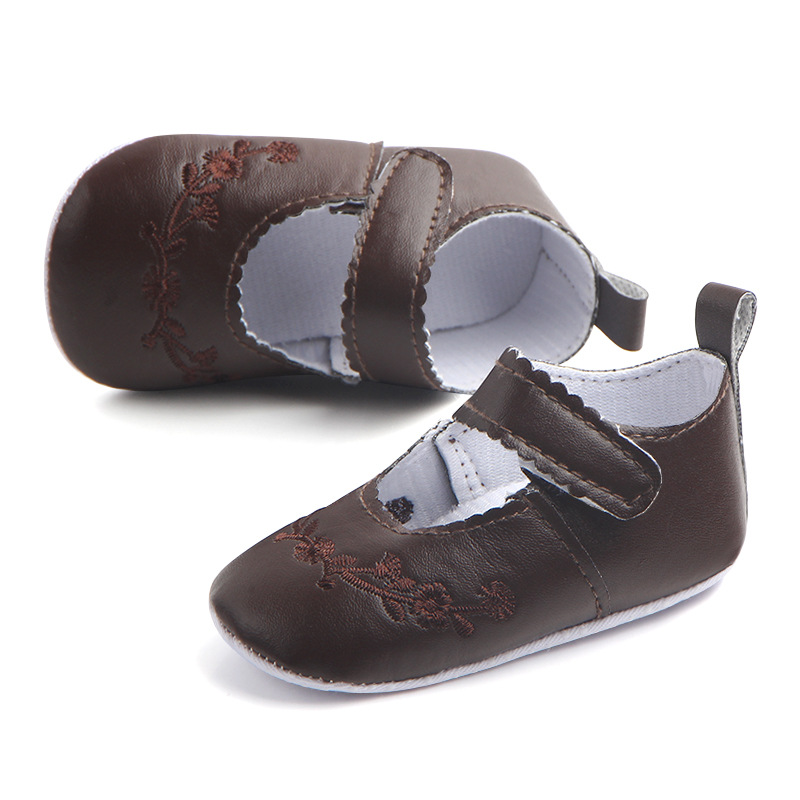Environmental PU Embroidery Baby Shoes Toddler Shoes