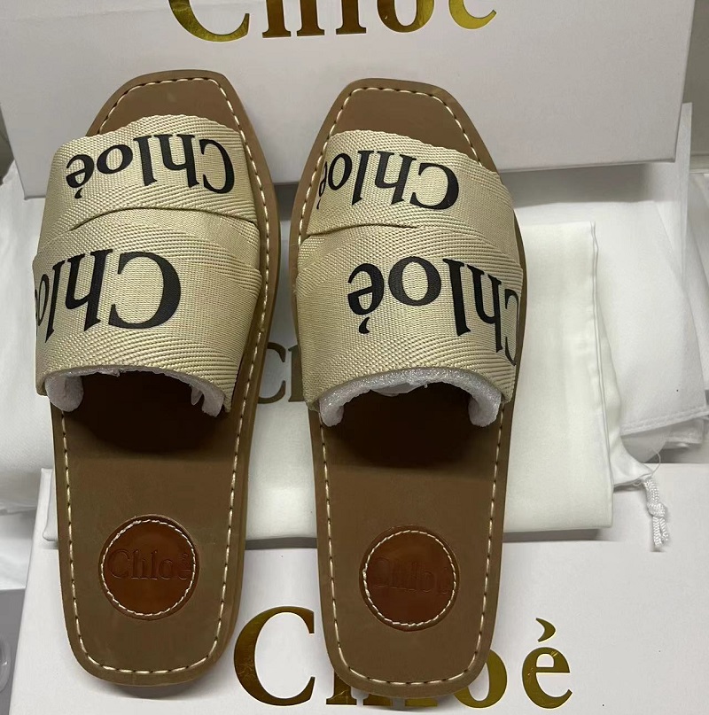 Chloe Women's canvas slippers Fashion women's slippers Chloe classic slippers SIZE 35-42