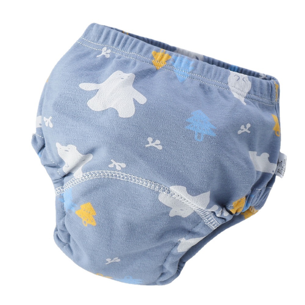 6 Layer Waterproof Reusable Cotton Baby Training Pants Infant Shorts Underwear Cloth Baby Diaper Nappies Panties Nappy Changing