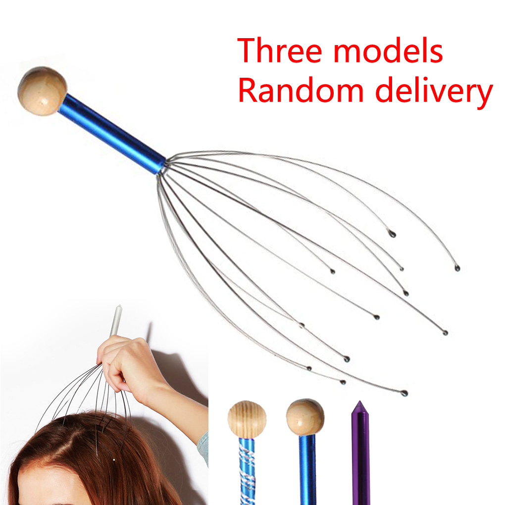 1PCS Head Scalp Neck Equipment Stress Release Relax Massage Body Massager Head Massage Tools Random Color