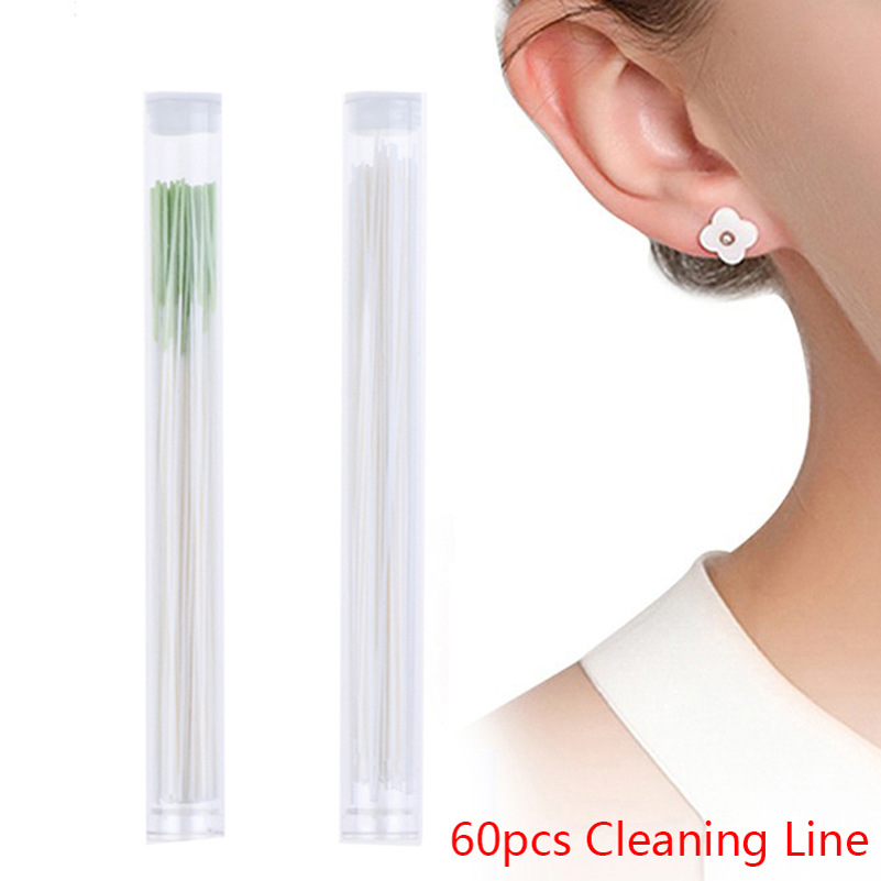60pcLazy Ear Hole Cleaning Thread Ear Hole Cleaning Liquid for Eliminating Odor Ear Hole Special Care Liquid for Magic Ear Wash