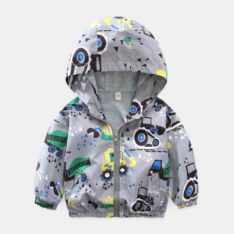 Children's jackets, boys' jackets, spring children's clothing, baby cartoons, dinosaurs, zipper jackets, windbreakers