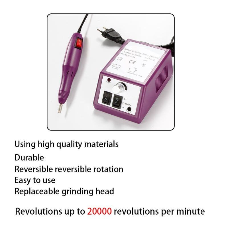 Professional Manicure Machine Set Electric Nail Drill Bits Mill Cutter Nail Art Sanding File Gel Cuticle Remover Ceramic Cutter