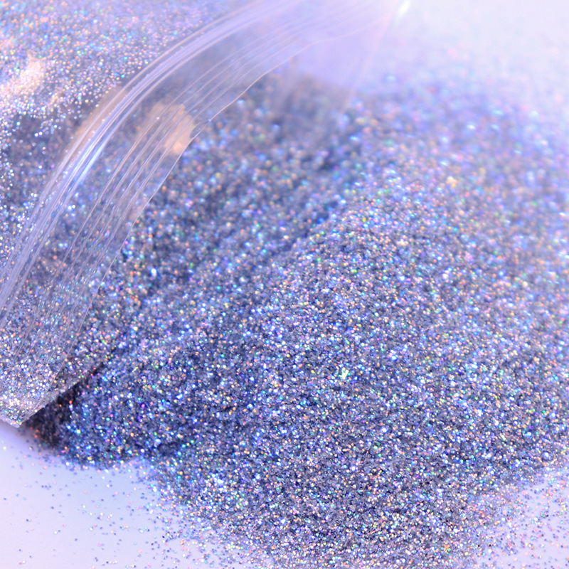 50g/bag Holographic Laser Nail Glitter Powder Sparkly Gold Silver Nail Fine Glitter Dust Nail Art Decorations