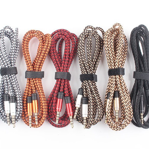 NNBILI 1.5M 3.5mm Audio Cable Nylon Braided AUX Cord for Car Headphones Phone MP3 Player and Speaker Headset Extension