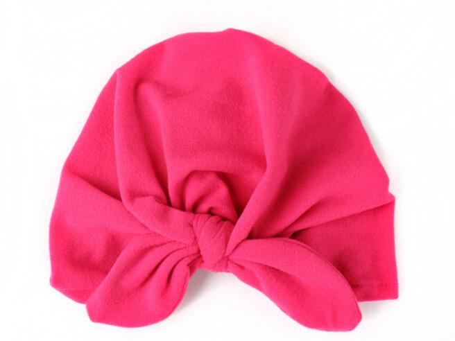 1-3 Years New born baby turban hat Children's dots India cap Baby rabbit ear knotted head ha child hat for spring /summer