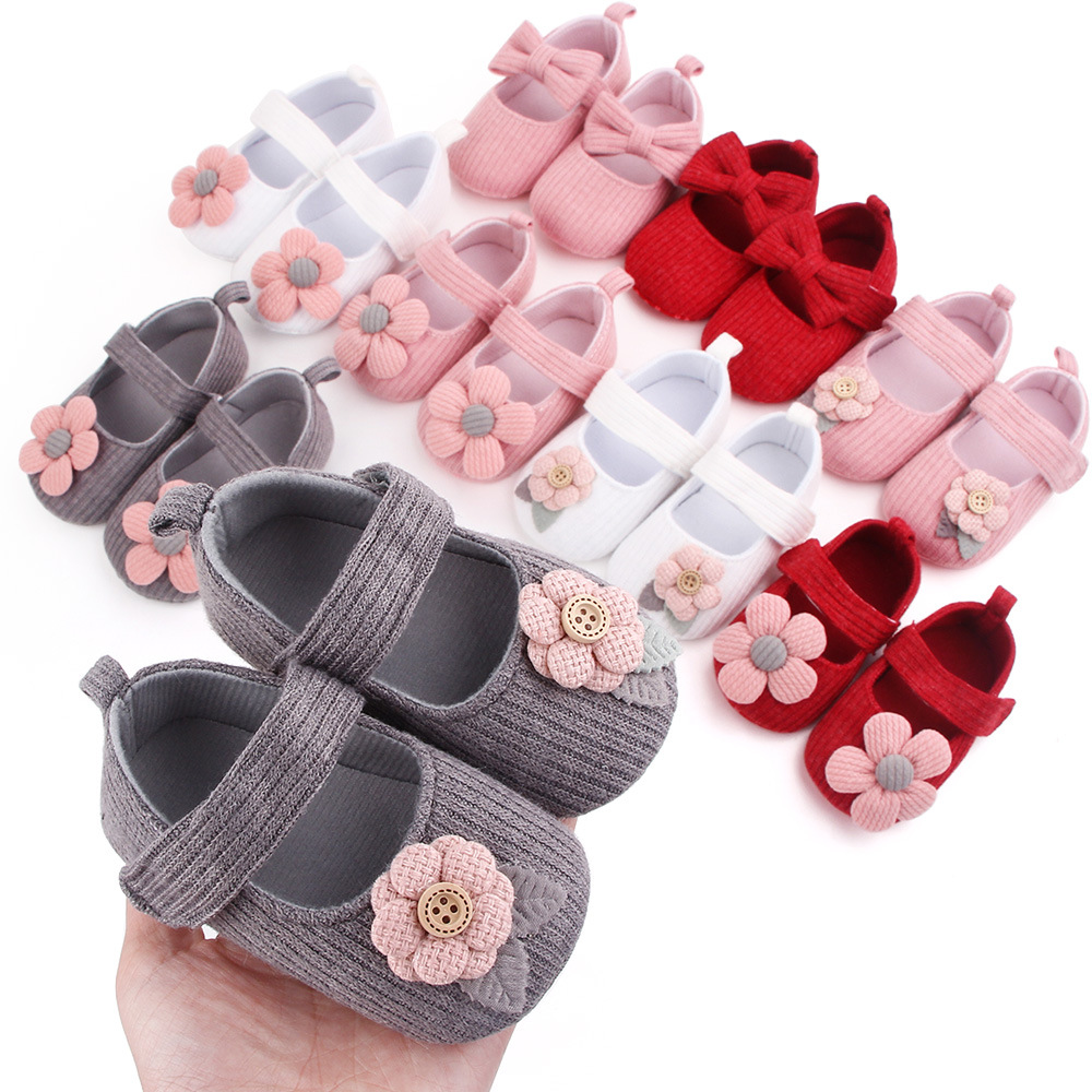 Girls Boy First Walkers Soft Infant Toddler Shoes Cute Flower Soles Crib Shoes Footwear for Newborns baby shoes