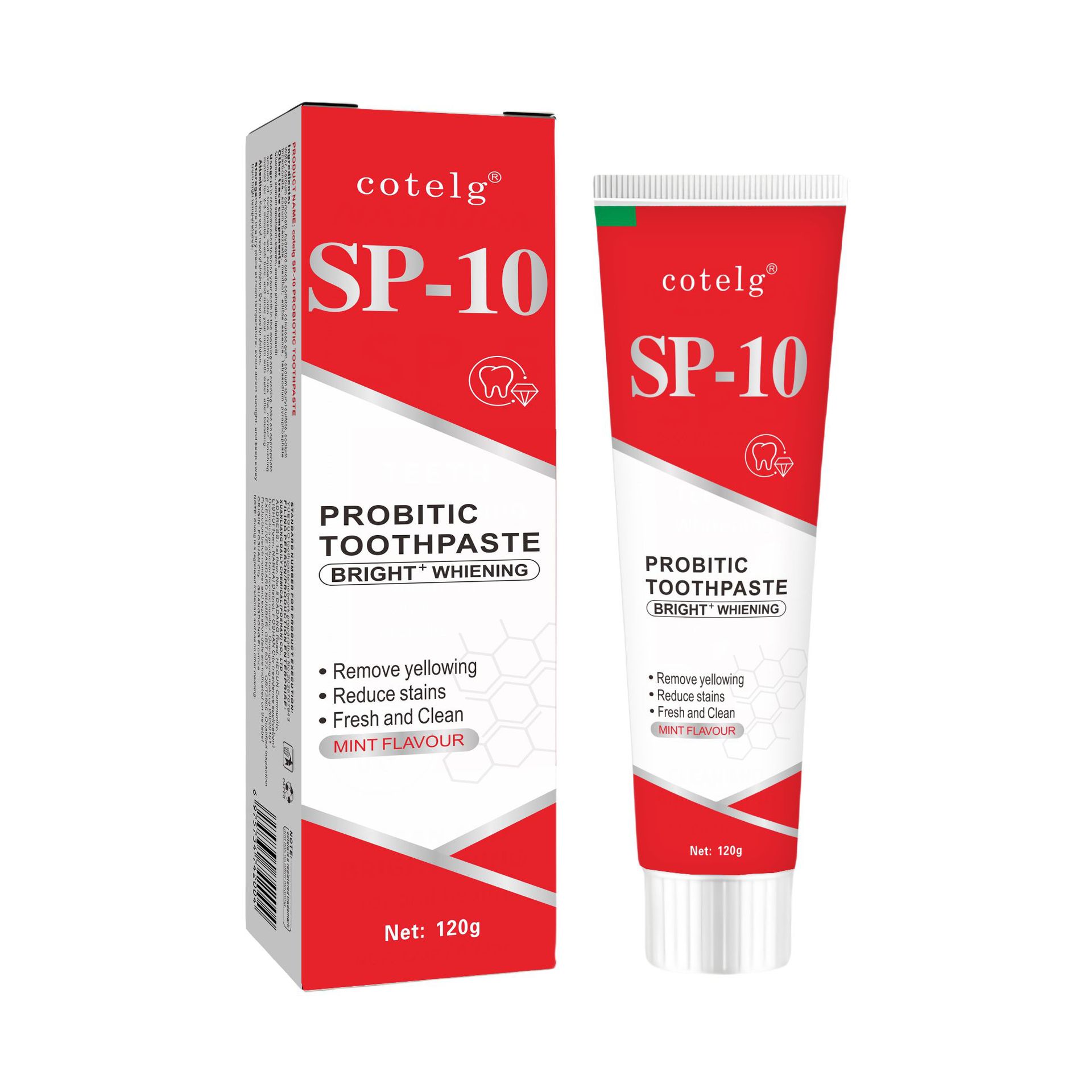 Sp-10 Removing Dental Plaque, Refreshing Breath, Teeth Whitening, Probiotic Toothpaste