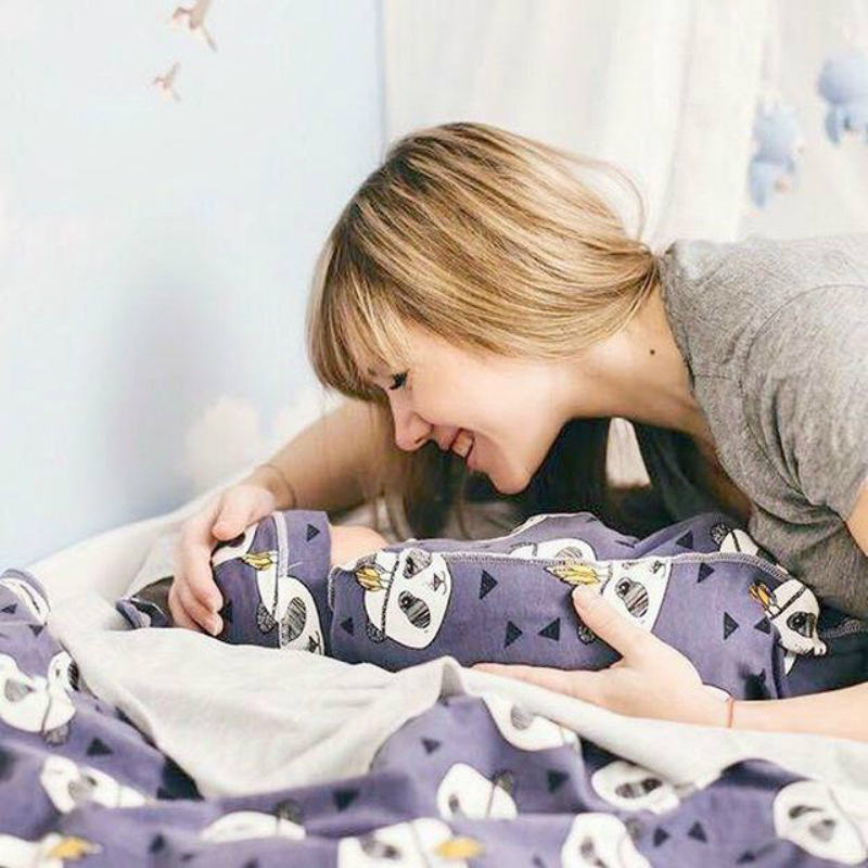 baby sleeping bag baby anti-shock wrapper super soft stretch baby cocoon sleeping bag tire cap set
