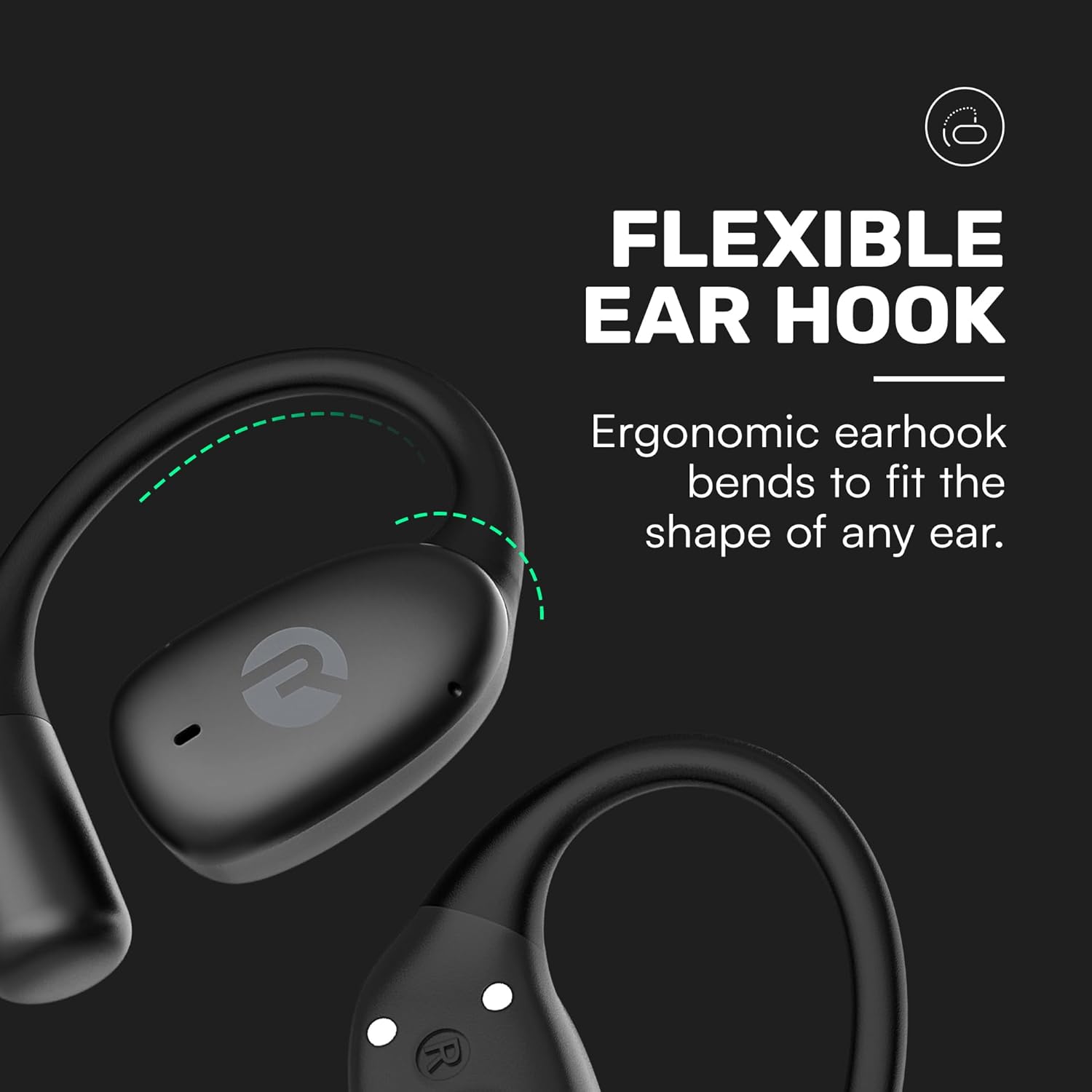 Raycon Essential Open Ear Earbuds – Open Ear Headphones, Earbuds Wireless Bluetooth, Sweat & Water-Resistant Earphones, Running Headphones with Ultra-
