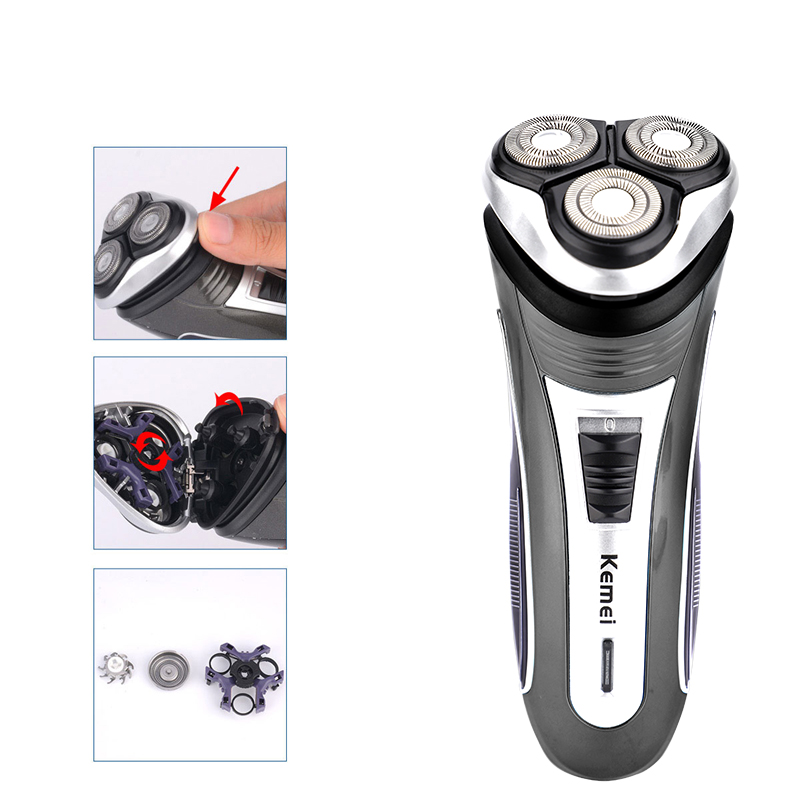 Kemei Men Electric Shaver Rechargeable Razor Beard Shaving Machine Trimmer Hair Cutter