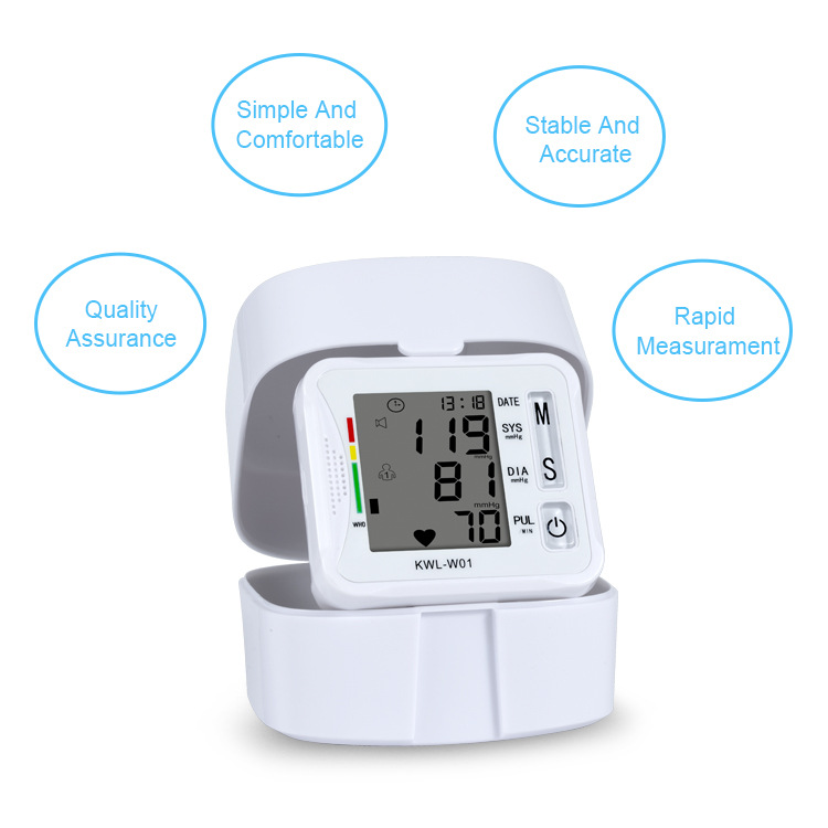 Medical Equipment LCD Automatic Digital Wrist Blood Pressure Monitor Bp Tonometer Sphygmomanometer Tensiometer
