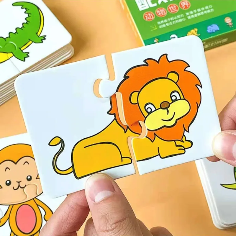 32 Enlightenment Card Matching Puzzle Early Education Cartoon Pattern Cognitive Boys and Girls Toys