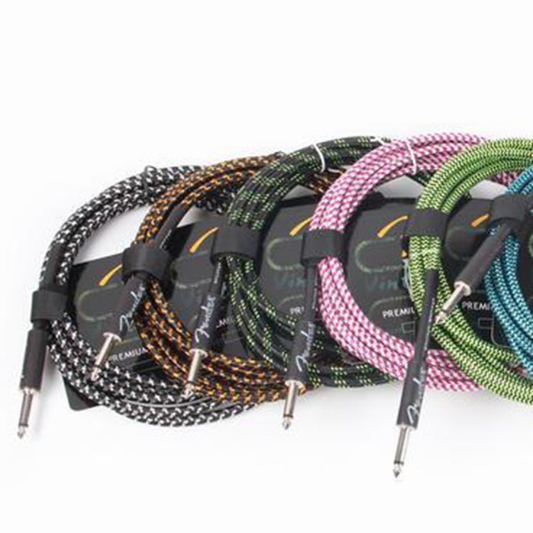 Fender electric guitar cable guitar connection cable bass electric box audio cable noise reduction cable 3m