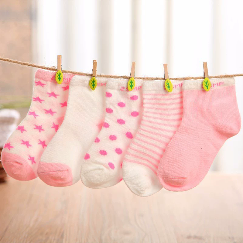 Children Socks Thin Comfortable Breathable Cotton Socks Fashion Baby Socks 5 Double Loaded