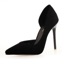 BEST PRICE Rabbit hair female buckle sandals high heel shoes