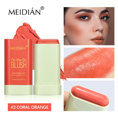 Multi-function Blush Stick Long Lasting Natural Cheek Face Rouge Blusher Cream Waterproof High Brightening Skin Tone Makeup