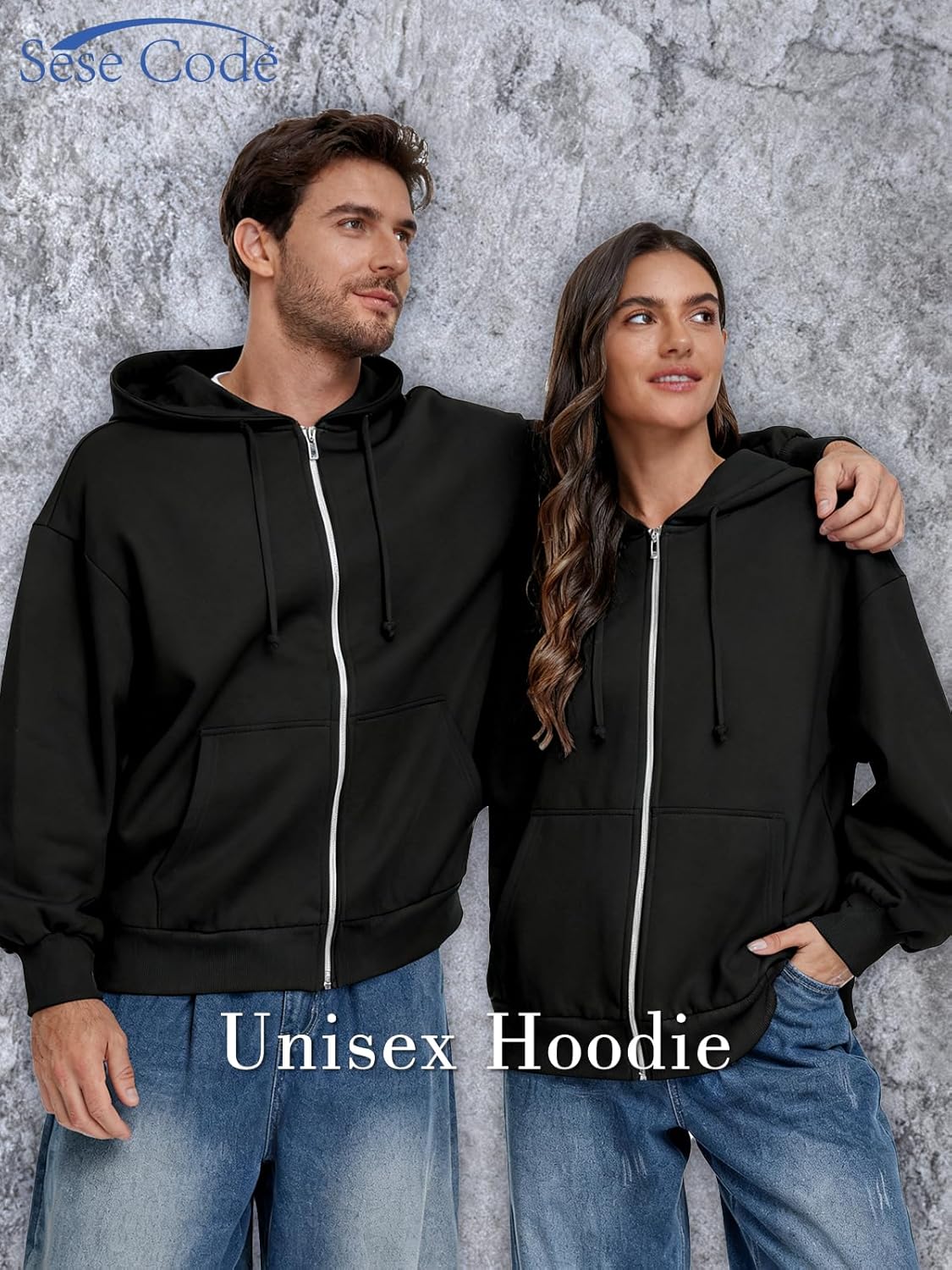SeSe Code Unisex Zip Up Hoodie With Eye Mask Airplane Mode Travel Hoodies Oversized Sweatshirt Fleece Jacket