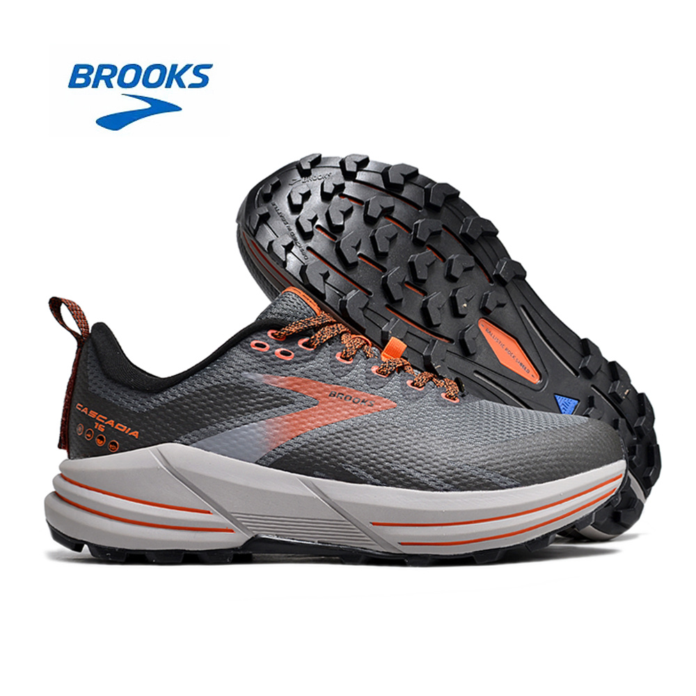 Brooks new men's shoes Cascadia 16 series outdoor cross-country running shoes cushioning sports running shoes
