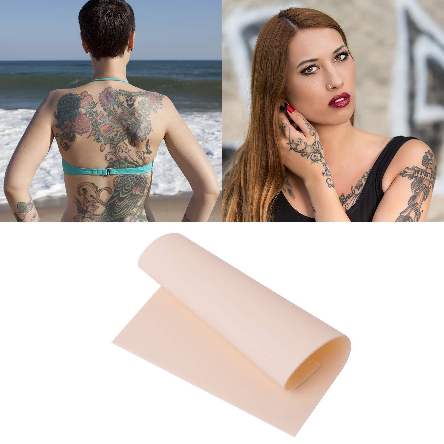 5pcs Tattoo Blank Practice Skin Eyebrow Gragon Pattern Paint Mixer Makeup Synthetic Leather Tattoo Accessories