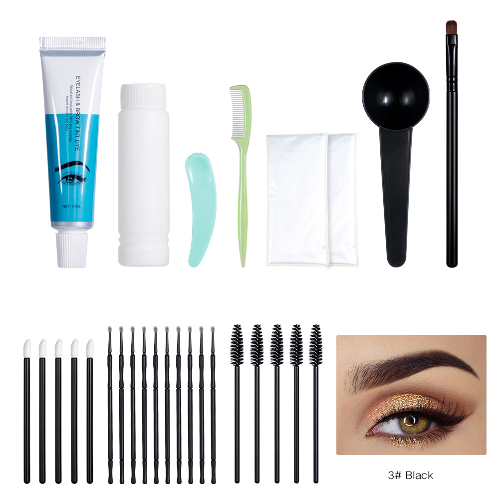 Lash & Eyebrow Tint Dye Kit Lasting 8 Weeks for Professional Eyebrow or Lash Tinting
