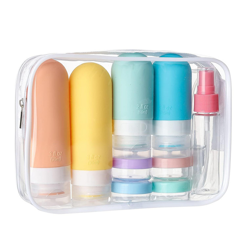 16pcs storage bottle travel suit shampoo cosmetics lotion separate bottle silica gel separate bottle