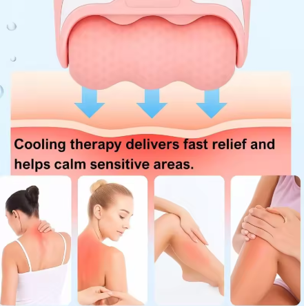 1pc Dual Head Ice Roller for Face Cooling Therapy Facial Massage Tool Skin Tightening Puffiness Relief Home Skincare Device
