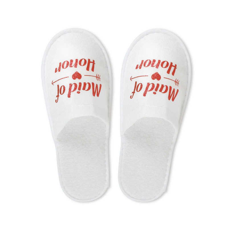 1 Pair Bride Slippers Wedding Decoration Bride To Be Team Bride Disposable Slippers Bride Shower Hen Party Decoration DIY Gift