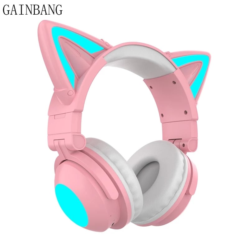 Cat Ear Wireless Bluetooth Headphone7.1 Channel StereoMusic Game Earphone WithBilateral Mic Noise Reduction HeadsetsCasque audio