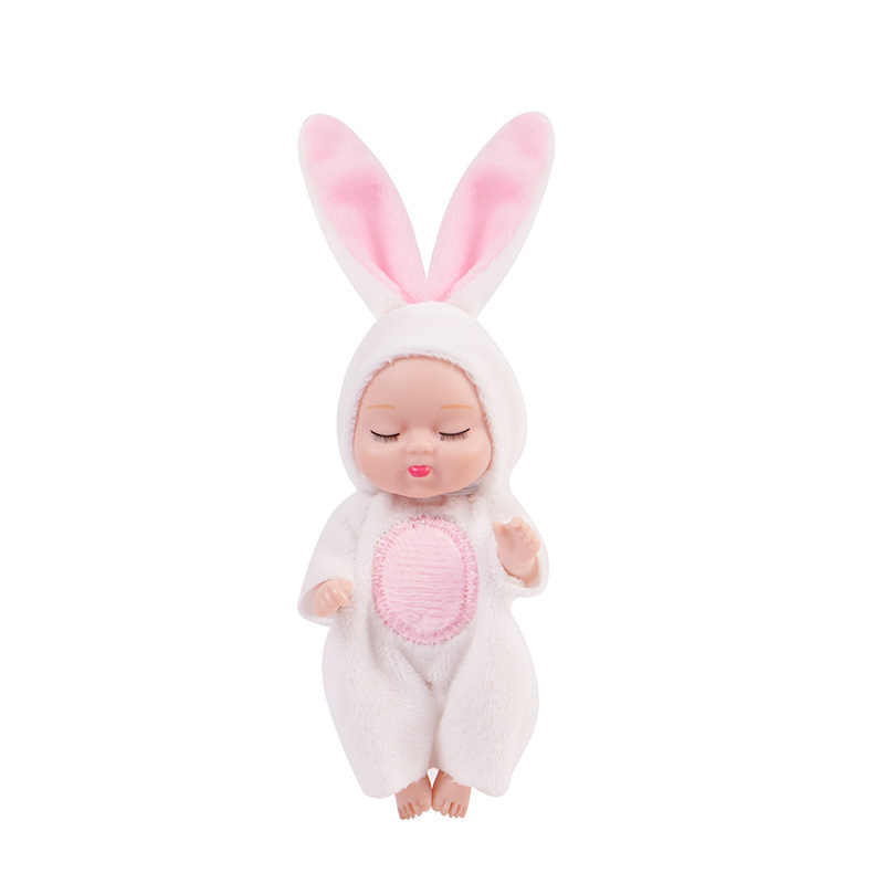 1pc Fashion 11cm Simulation Princess Dolls Toy Mini Cute Sleeping Baby Series Doll Cartoon Animal Toy For Kids Kawaii Dolls Gift