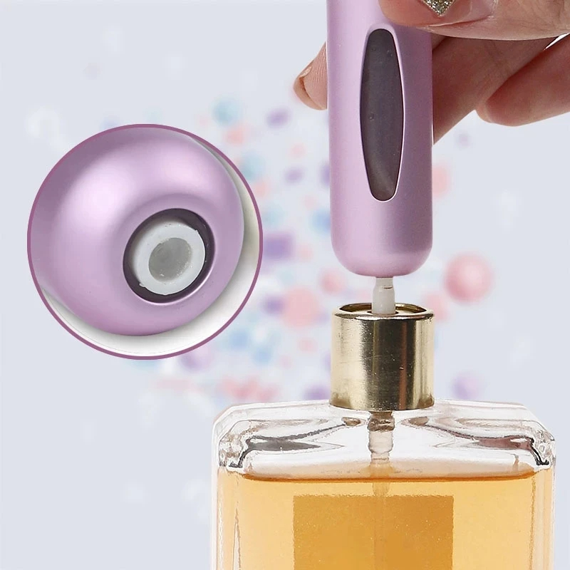 5ml Portable Mini Refillable Perfume Bottle With Spray Scent Pump Empty Cosmetic Containers Atomizer Bottle For Travel Tool