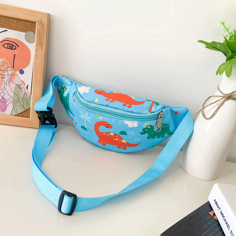 Dinosaur/Unicorn Cute Waist Bag Casual Cartoon Chest Bag Adjustable Strap Children Bum Bag Lightweight Fashion Shoulder Bag