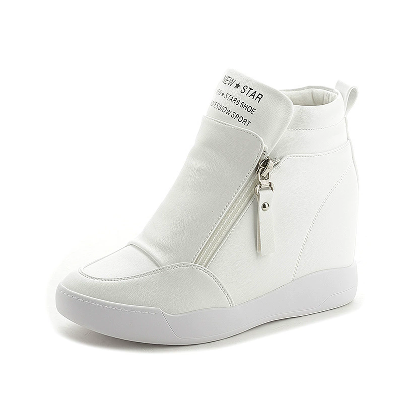 Winter Black White Hidden Wedge Heels sneakers Casual Shoes Woman high Platform Shoes Women's High heels wedges Shoes For Women