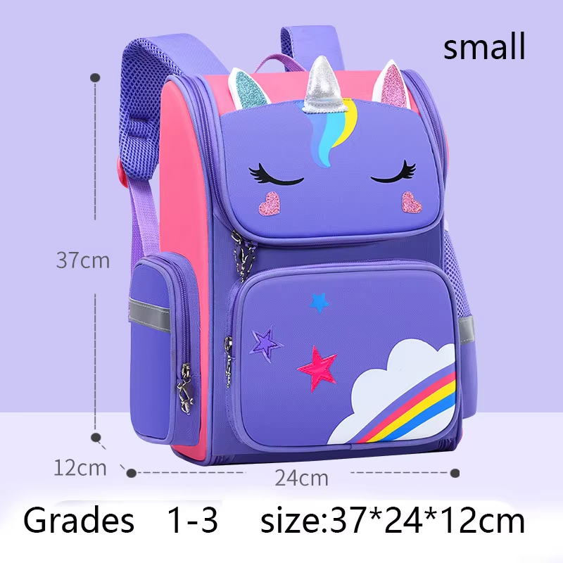 Kid Backpack for Girl Unicorn Children Bookbag Rainbow Eyes School Bag Teen Girl Backpack for Traveling Waterproof Mochilas