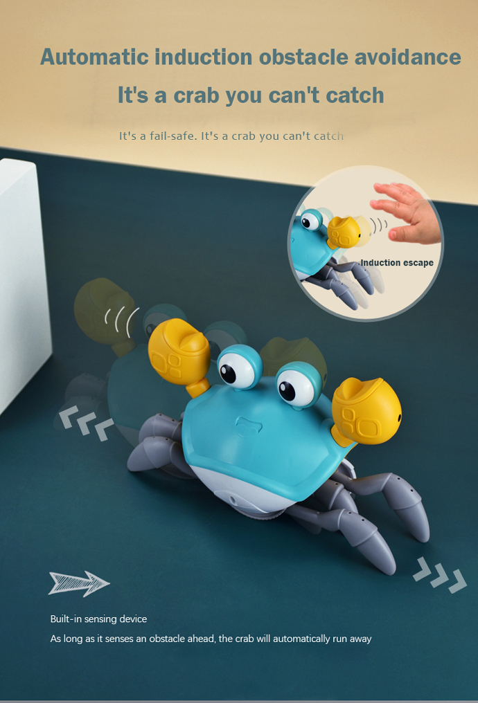 Induction Escape Crab Rechargeable Electric Pet Musical Toys Children'S Toys Birthday Gifts Interactive Toys Learn To Climb Toys