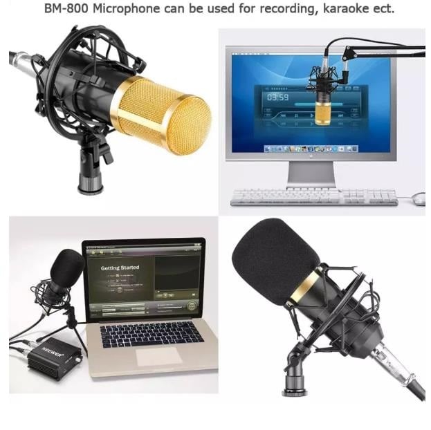 BM 800 Microphone Professional Studio Condenser Microphone bm800 Mic For Streaming Live Podcasting PC Computer Recording