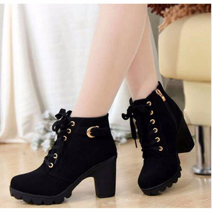 Woman Boots Women Shoes Ladies Thick Fur Ankle Boots Women High Heel Platform Rubber Shoes Snow Boots jmi8