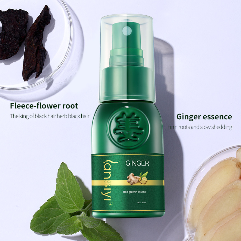 7 Days Ginger Hair Growth Spray Serum Anti Hair Loss Products Fast Grow Prevent Hair Dry Frizzy Damaged Thinning Repair Care
