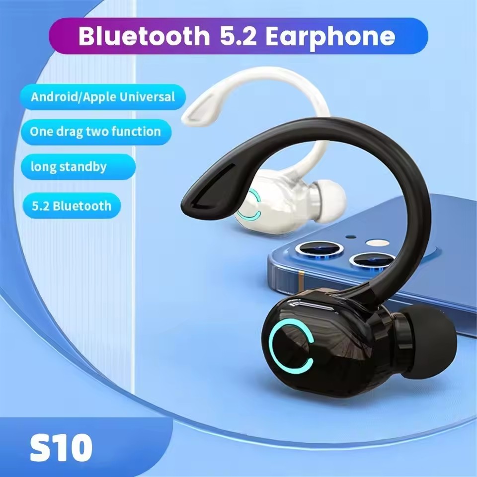 Wireless Earphones Bluetooth headset Mini ear hook sports anti loss music call hidden earplugs With Mic for Smart Phone