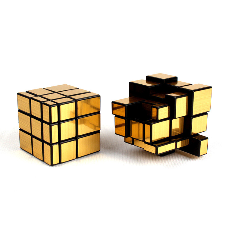 1PC Mirror Cube 3x3 Gold and Silver Stress Relief Cube Special Shape Speed Cube Puzzle Toy Children's Puzzle Gift Toy