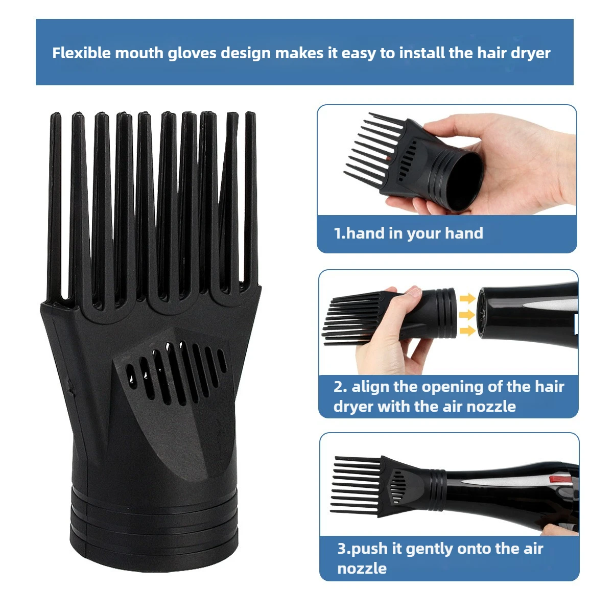Salon Hair Straight Comb Dryer Nozzle
